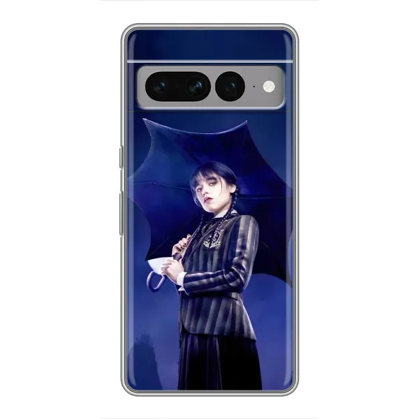 Чехол с принтом «Уэнздей с зонтом» для Google Pixel 7 Pro