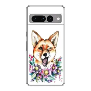 Чехлы с картинкой Лисички для Google Pixel 7 Pro (VPrint) (Веселая лисичка)