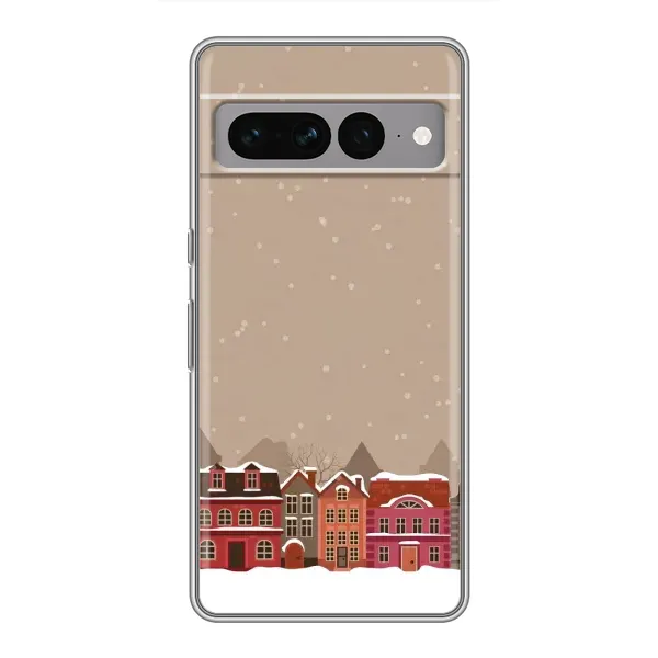 Чехол с принтом «Зимний город» для Google Pixel 7 Pro