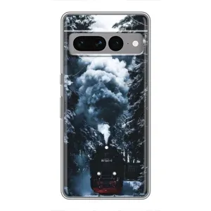 Новогодние, Праздничные Чехлы для Google Pixel 7 Pro - 2024 год (Зимний поезд)
