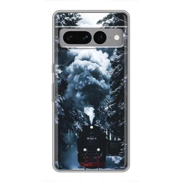 Чехол с принтом «Зимний поезд» для Google Pixel 7 Pro