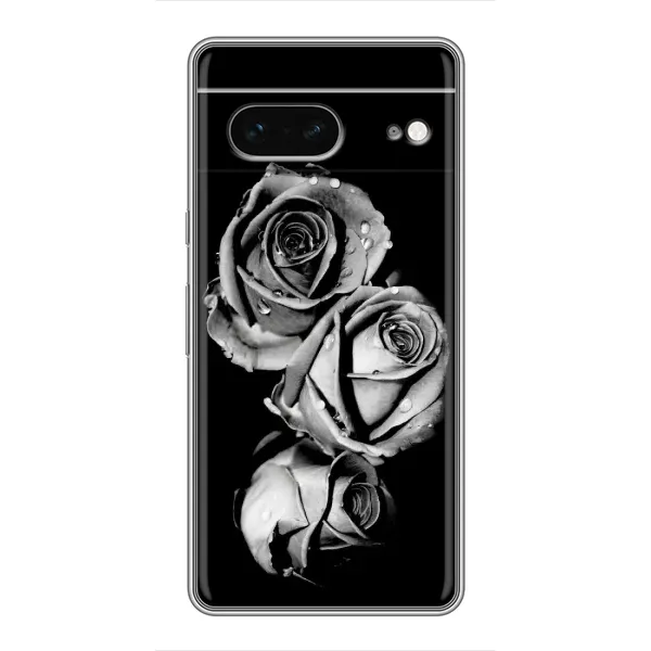 Чохол з принтом «Чорна троянда» для Google Pixel 7