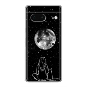 Чохол з малюнком кіт на Google Pixel 7 (Дівчина з котом)