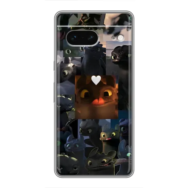 Чохол з принтом «Дракон колаж» для Google Pixel 7