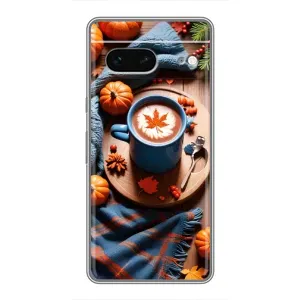 Чохол з принтом «Кава і гарбузики» для Google Pixel 7