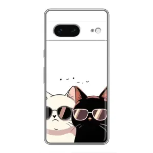 Чохол з малюнком кіт на Google Pixel 7 (Коти в окулярах)
