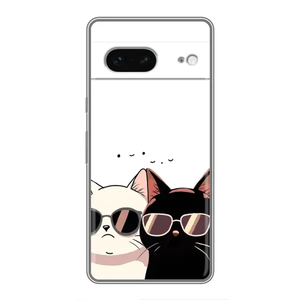 Чохол з принтом «Коти в окулярах» для Google Pixel 7