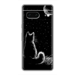 Чехол с принтом для Google Pixel 7 (AlphaPrint) Модные коты