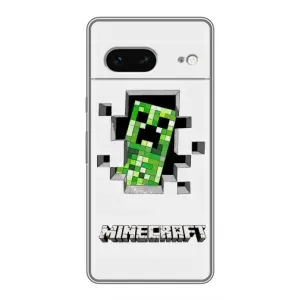Чохол Майнкрафт на Google Pixel 7 (AlphaPrint) Minecraft (кріпер Майнкрафт)