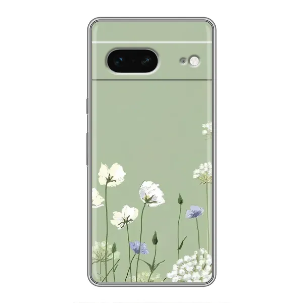 Чехол с принтом «Цветы на зеленом» для Google Pixel 7 Чехол с принтом «Цветы на зеленом» для Google Pixel 7