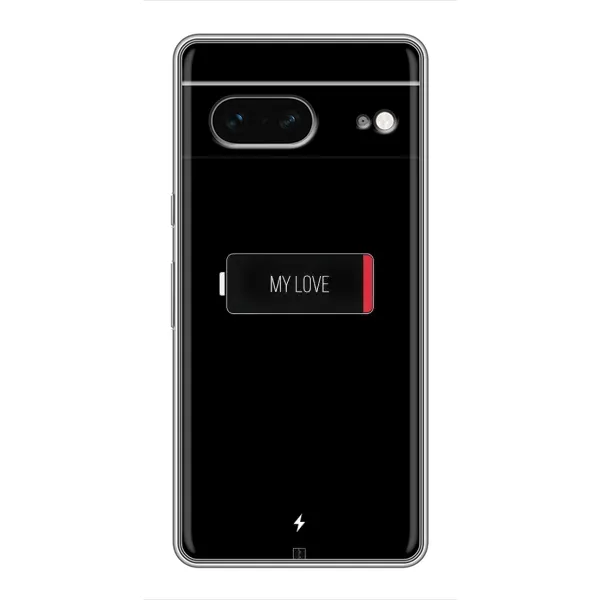 Чехол с принтом «Love battery» для Google Pixel 7