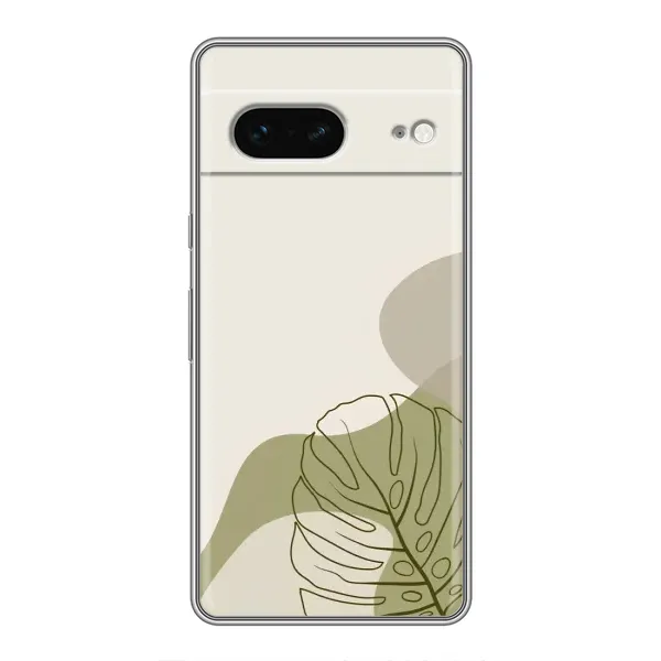 Чохол з принтом «Зелена монстера дизайн» для Google Pixel 7