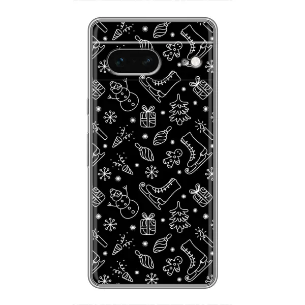 Чехол с принтом «Новогодний фон» для Google Pixel 7