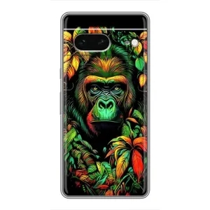 Чохол з Мавпами Google Pixel 7 - (AlphaPrint) (Мавпа в квітах)