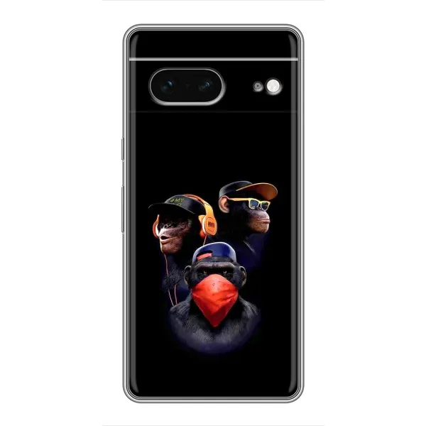 Чехол с принтом «Три обезьяны» для Google Pixel 7