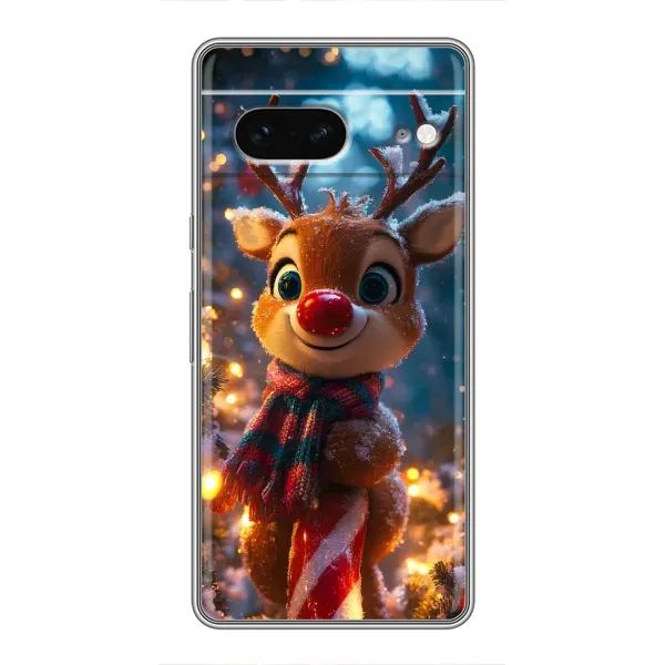 Чохол з принтом «Олень з шарфом» для Google Pixel 7