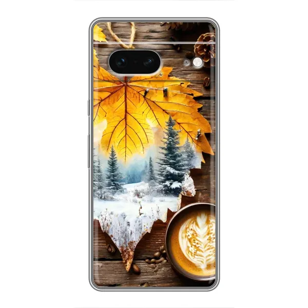 Чохол з принтом «Осінньо-зимова кава» для Google Pixel 7