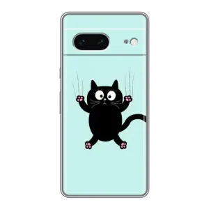 Чохол з принтом для Google Pixel 7 (AlphaPrint) Модні коти (Падаючий кіт)