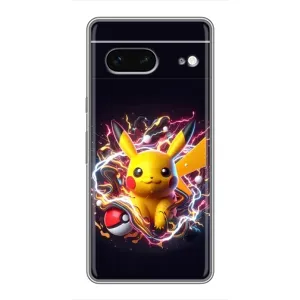 Чехол с Пикачу на Google Pixel 7 (Пикачу с мячом)