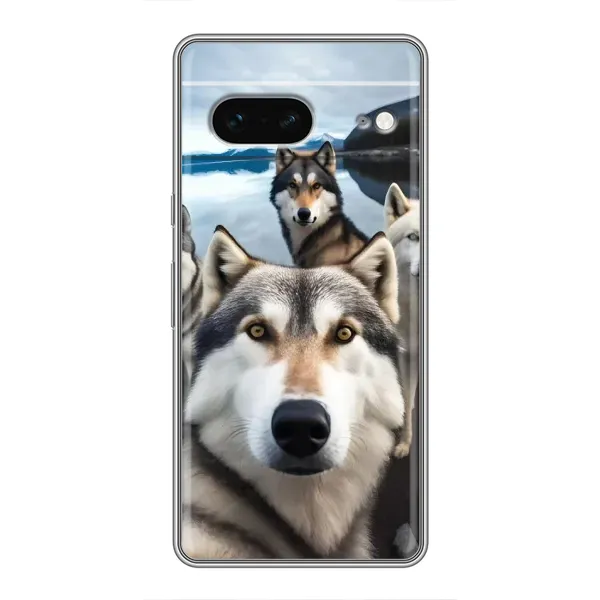 Чохол з принтом «Селфі Хаскі» для Google Pixel 7 Чохол з принтом «Селфі Хаскі» для Google Pixel 7