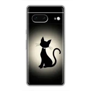 Чохол з принтом для Google Pixel 7 (AlphaPrint) Модні коти (Силует котика)