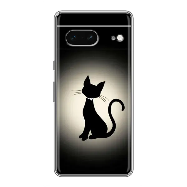 Чохол з принтом «Силует котика» для Google Pixel 7