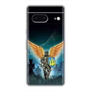 Чехлы с картинкой ЗСУ для Google Pixel 7 (AlphaPrint) (Солдат ЗСУ)