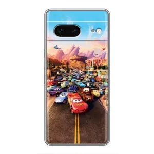 Силіконовий чохол Маквін для Google Pixel 7 (Тачки на трасі)