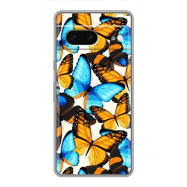 Чохол з принтом «Яскраві метелики» для Google Pixel 7