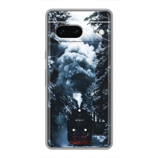Чехол с принтом «Зимний поезд» для Google Pixel 7