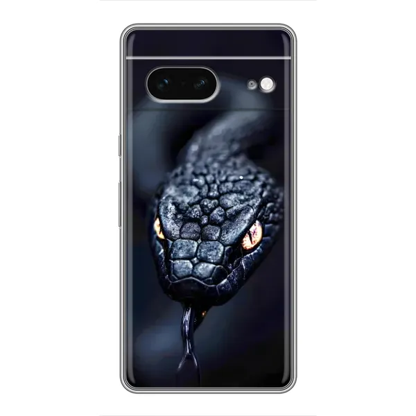 Чехол с принтом «Черная змея» для Google Pixel 7