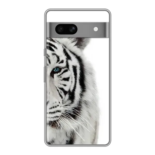 Чохол з принтом «Білий Тигр» для Google Pixel 7A