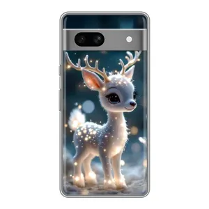 Яскравий чохол для Google Pixel 7A з Зимові Оленята (Блискуче оленятко)