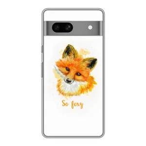 Чехлы с картинкой Лисички для Google Pixel 7A (VPrint) (Девочка Лиса)