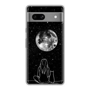 Чохол з малюнком кіт на Google Pixel 7A (Дівчина з котом)