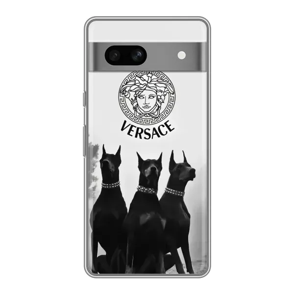 Чехол с принтом «Доберман Версаче» для Google Pixel 7A