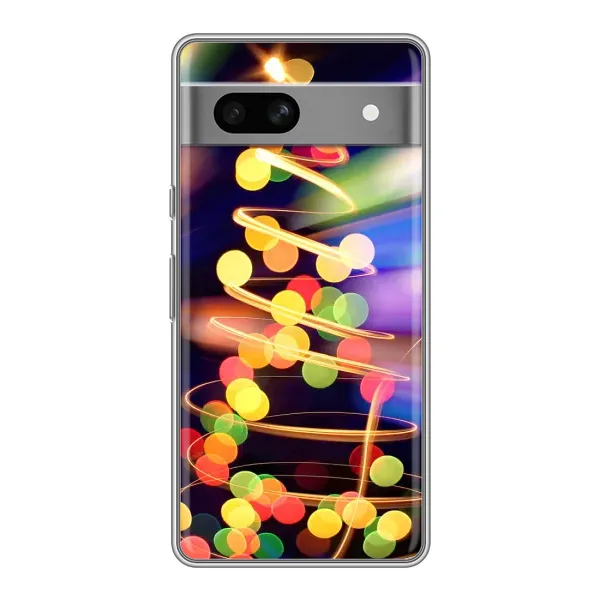 Чехол с принтом «Елка с гирлянд» для Google Pixel 7A