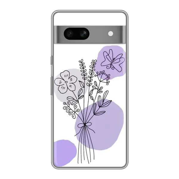 Чехол с принтом «Букет фиолетовая абстракция» для Google Pixel 7A