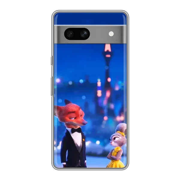 Чехол с принтом «Романтический вечер Зверополис» для Google Pixel 7A Чехол с принтом «Романтический вечер Зверополис» для Google Pixel 7A