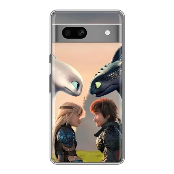 Чохол з принтом «Гикавка і Астрід» для Google Pixel 7A