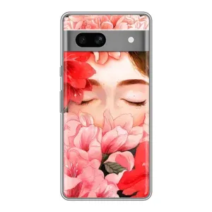 Чехлы (ART) Цветы на Google Pixel 7A (VPrint) (Глаза в цветах)
