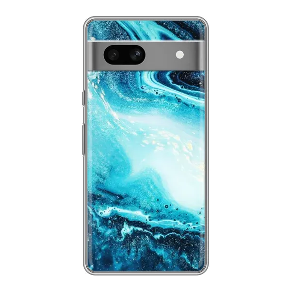 Чехол с принтом «Голубой мрамор» для Google Pixel 7A Чехол с принтом «Голубой мрамор» для Google Pixel 7A