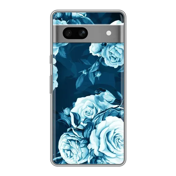 Чехол с принтом «Голубые Бутоны» для Google Pixel 7A Чехол с принтом «Голубые Бутоны» для Google Pixel 7A