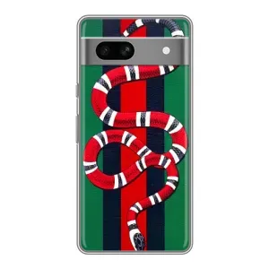 Чехлы ГУЧЧИ для Гугл Пиксель 7А (AlphaPrint) (Gucci змия)