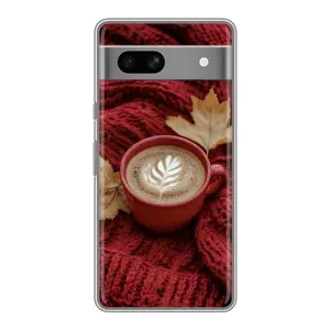 Чехол с уникальным дизайном «Осень с кофе» для Google Pixel 7A (Кофе на пледе)