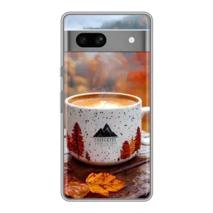 Чехол с уникальным дизайном «Осень с кофе» для Google Pixel 7A (Кофе на природе)
