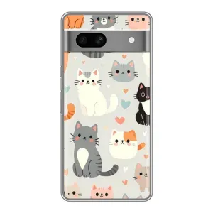 Чохол з малюнком кіт на Google Pixel 7A (Колаж котів)