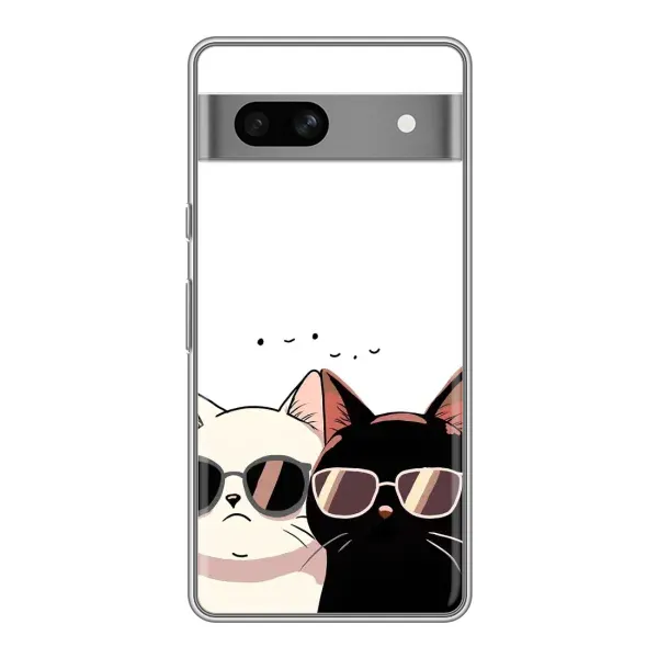 Чохол з принтом «Коти в окулярах» для Google Pixel 7A Чохол з принтом «Коти в окулярах» для Google Pixel 7A