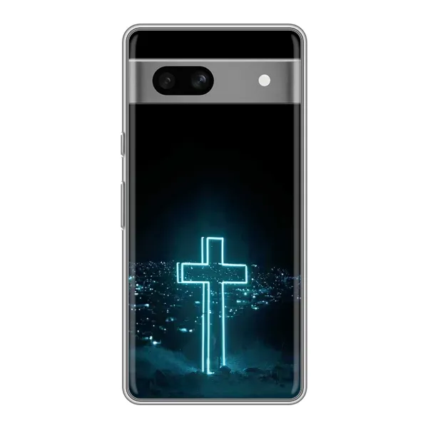 Чохол з принтом «Хрест і місто» для Google Pixel 7A
