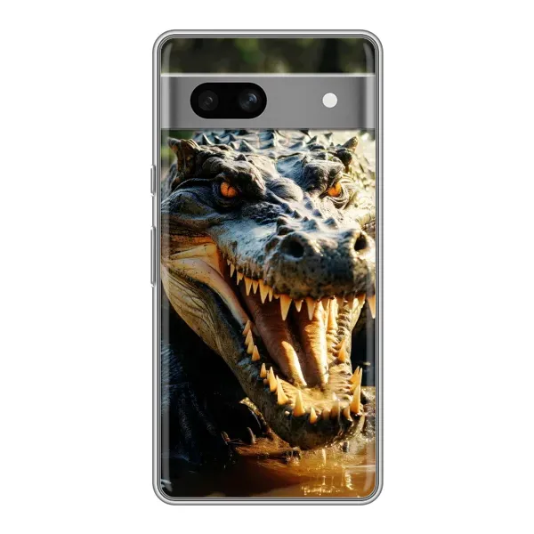 Чохол з принтом «Небезпечний крокодил» для Google Pixel 7A Чохол з принтом «Небезпечний крокодил» для Google Pixel 7A